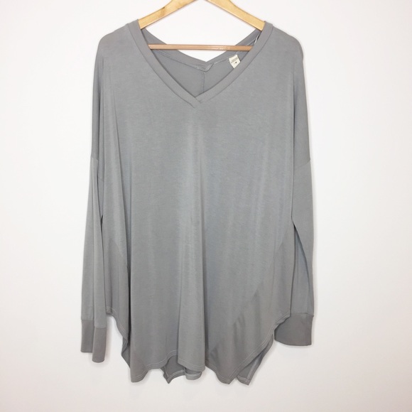aerie Tops - Aerie gray oversized tunic lazy Sundays Size large